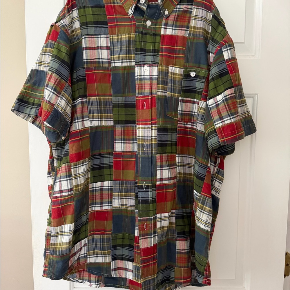 Orvis Multi-Color Plaid Short-Sleeve Button-Down Shirt